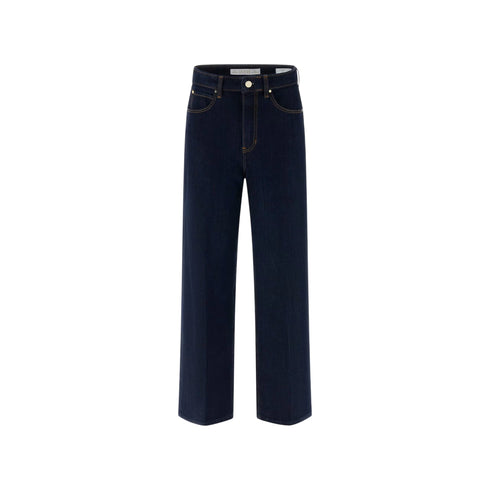 Jeans Donna modello wide leg, con logo iconico posteriore
